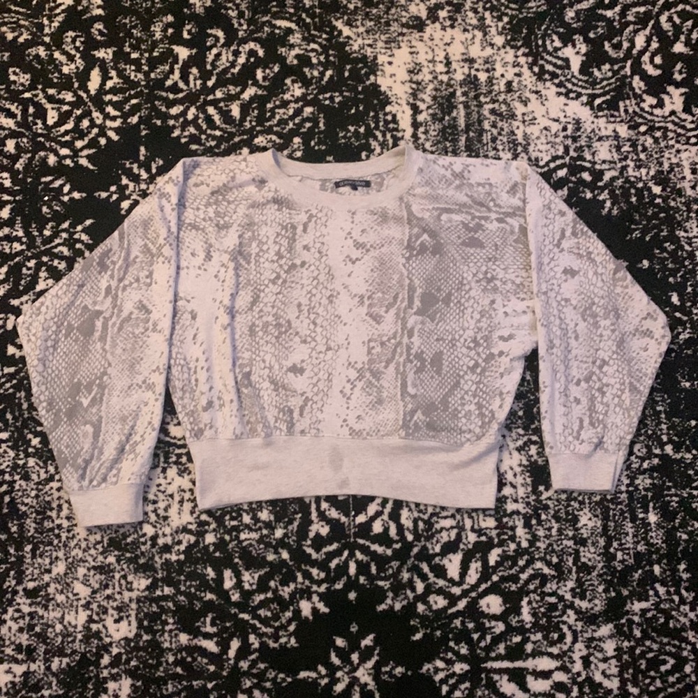 Grey Snake Print Sweatshirt